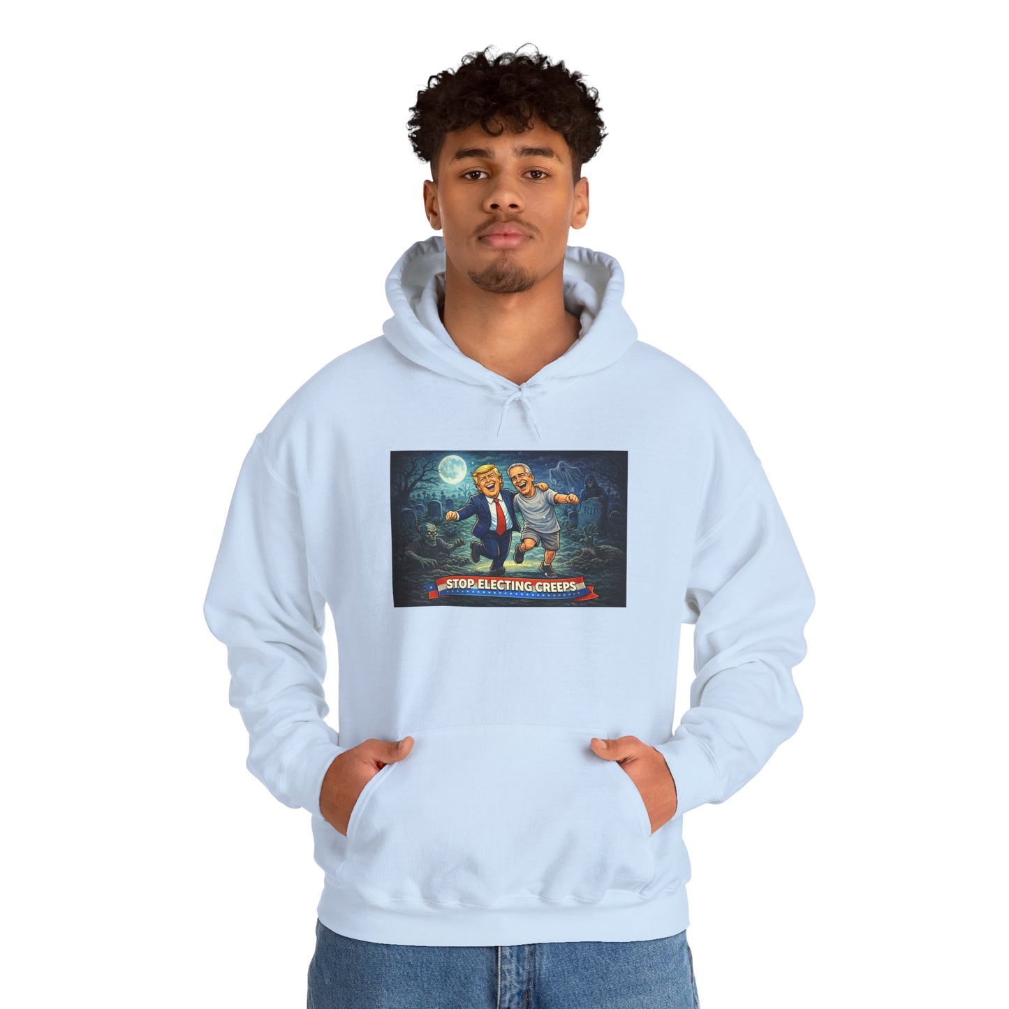 Political Comedy Hoodie — “Surrendering America” Satirical Graphic Sweatshirt