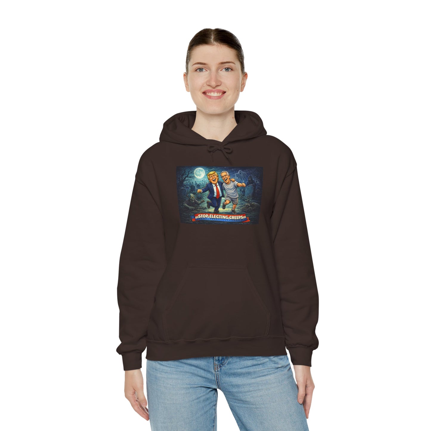 Political Comedy Hoodie — “Surrendering America” Satirical Graphic Sweatshirt