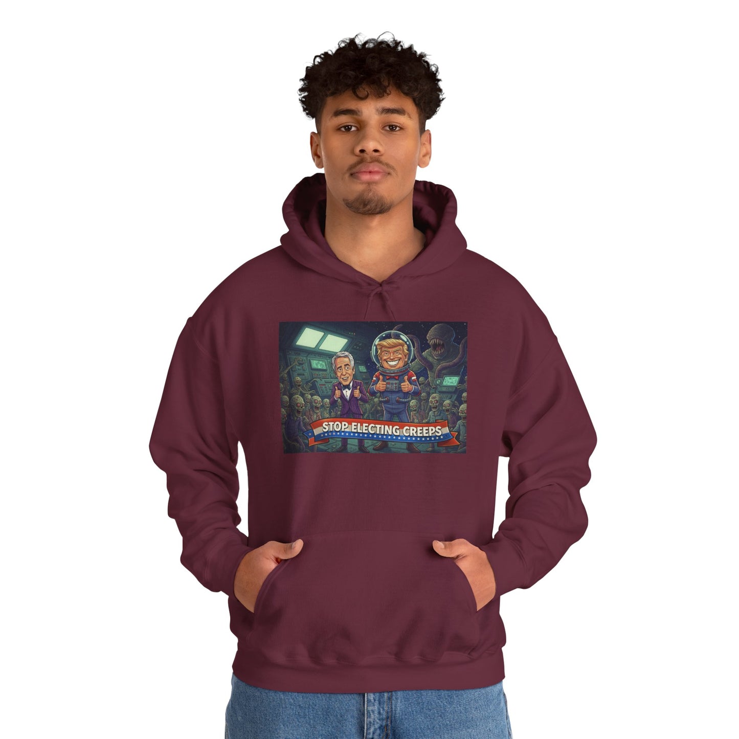 Gaming Crew Hoodie — 'Store-Selecting Griefers' Retro Arcade Design