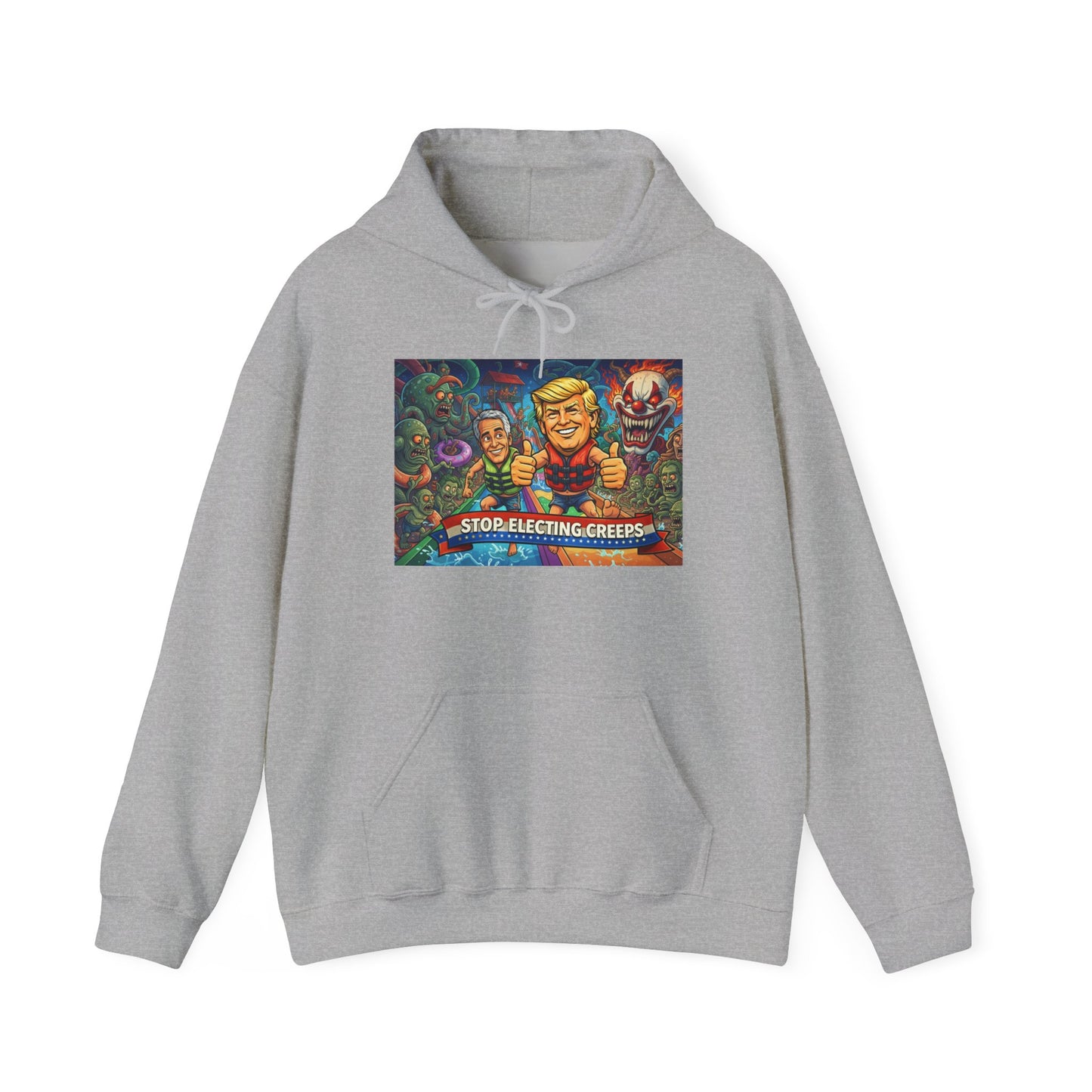 Stop Selecting Creeps Hoodie — Satirical Political Graphic Pullover