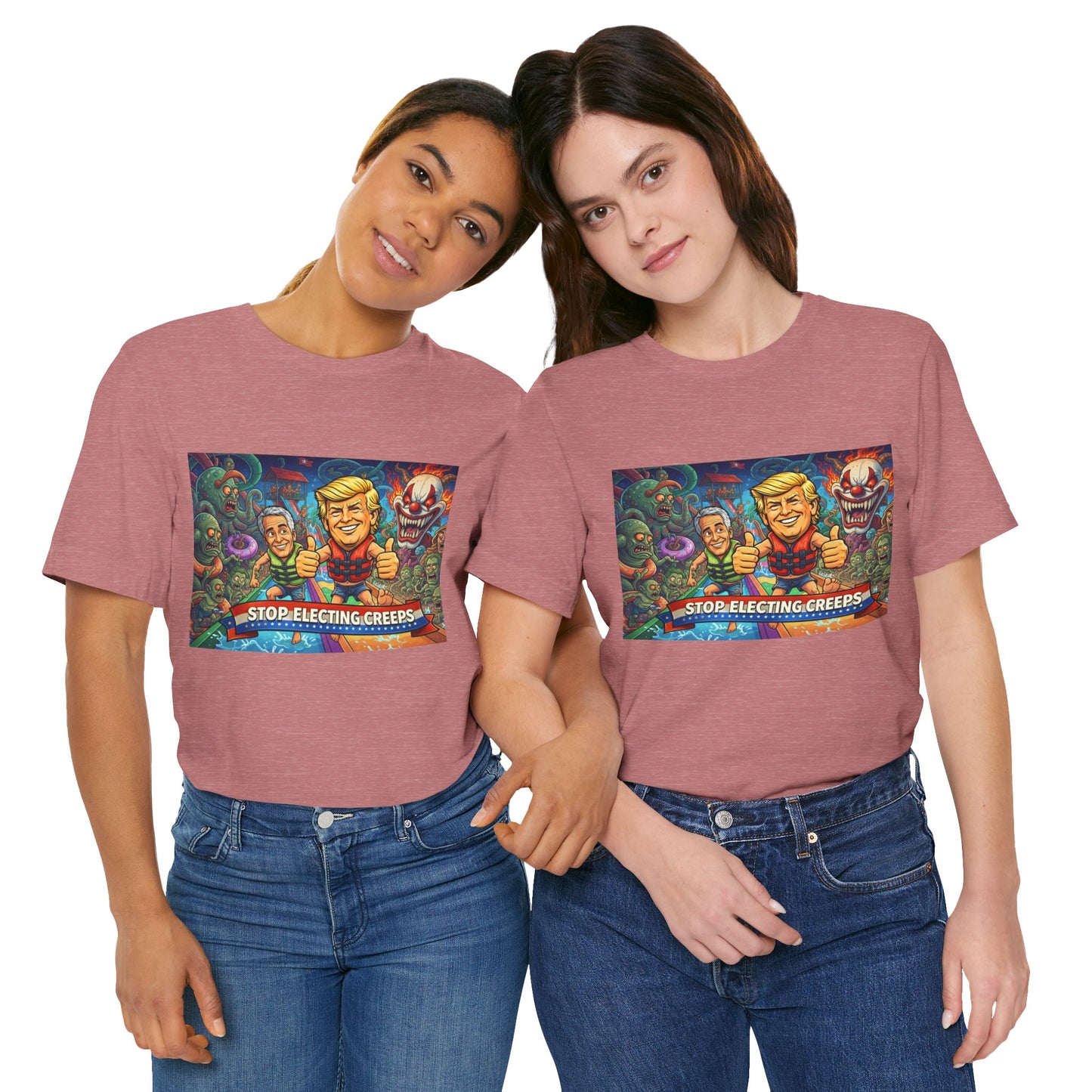 Political Graphic Tee — "Stop Electing Creeps" Bold Protest T‑Shirt