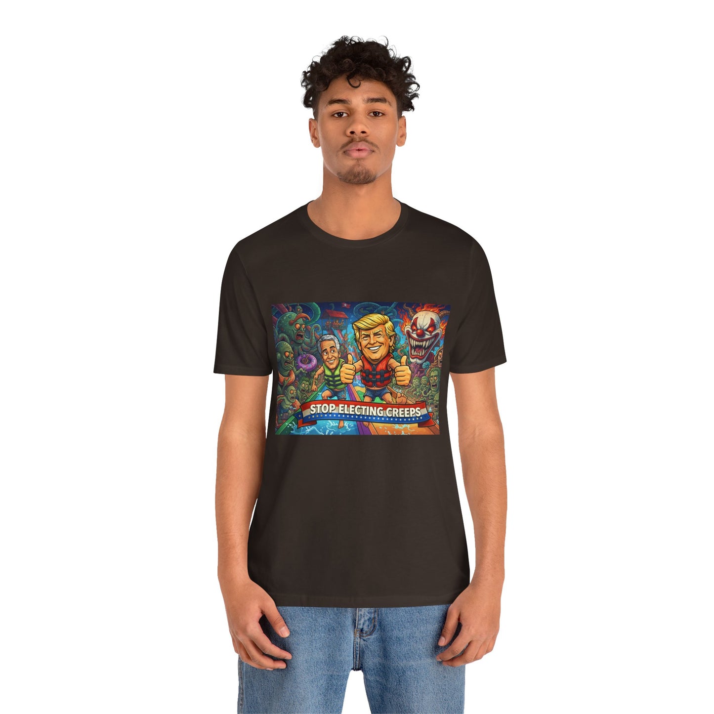 Political Graphic Tee — "Stop Electing Creeps" Bold Protest T‑Shirt