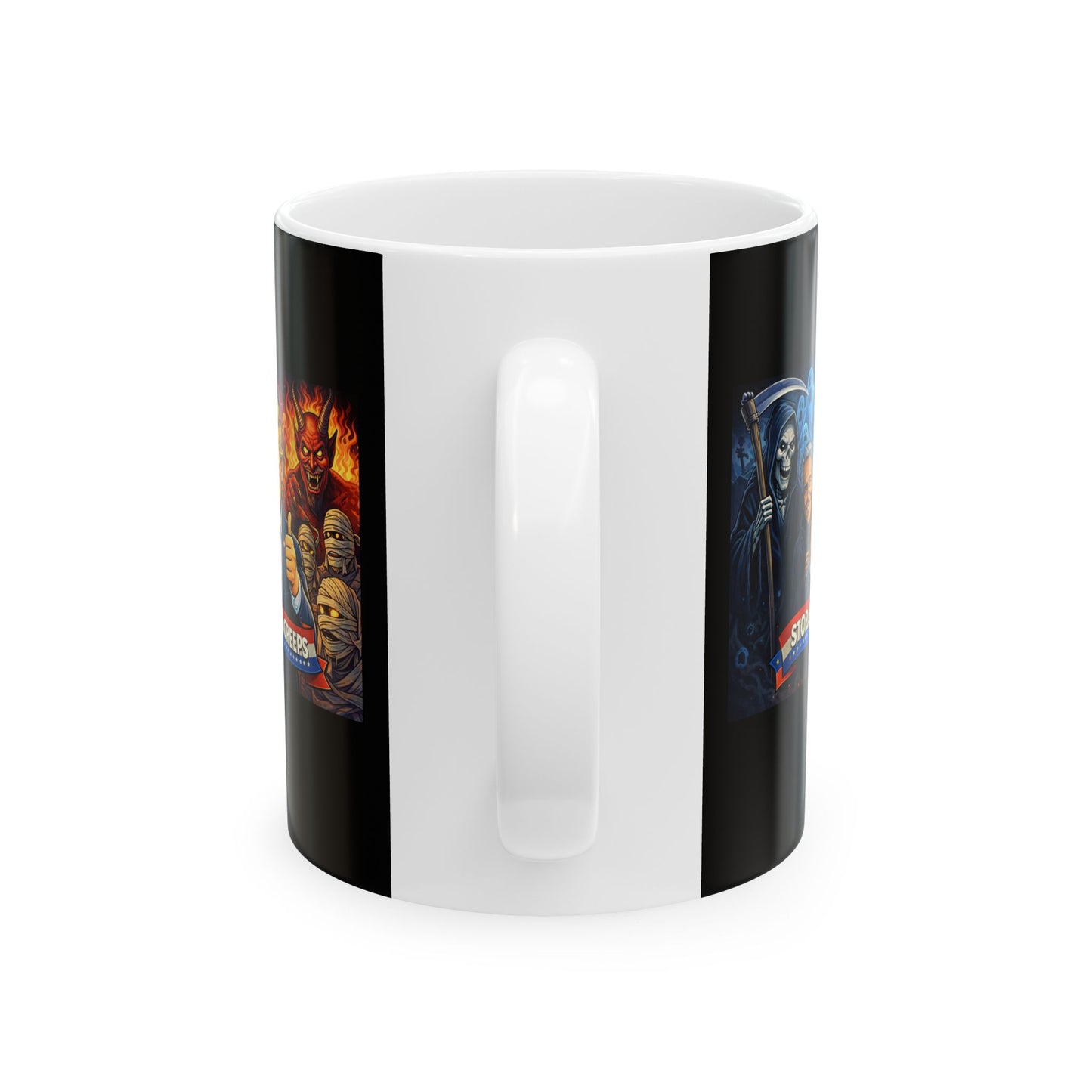 Horror Movie Villains Ceramic Mug – Retro Killer Characters Coffee Cup (11oz/15oz)