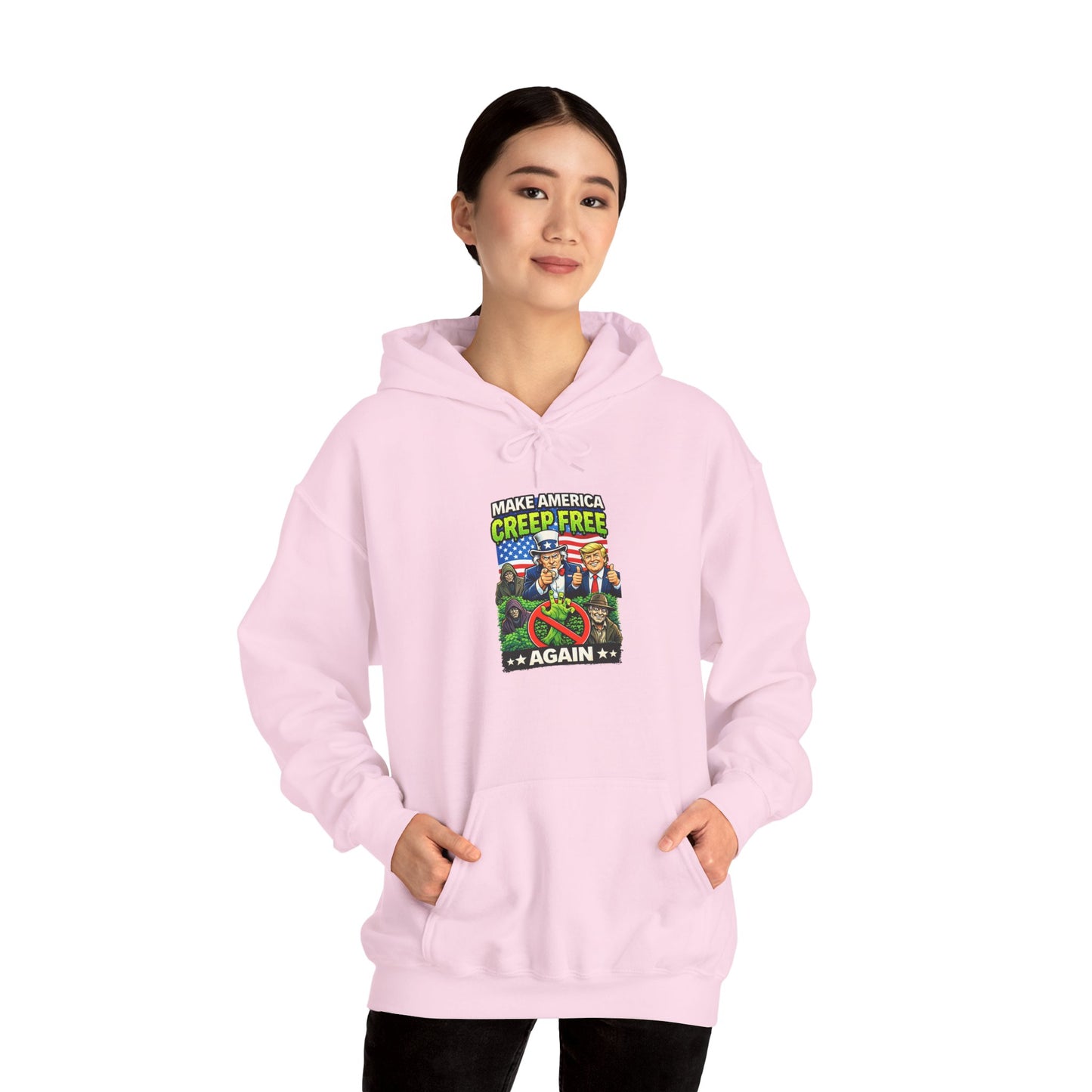 Hoodie — 'Creep-Free Again' Retro Horror Movie Poster Pullover
