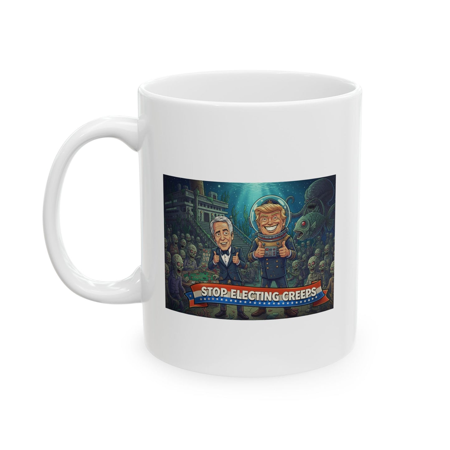 Galaxy Cityscape Ceramic Mug — Colorful Futuristic Skyline Coffee Cup (11oz/15oz)
