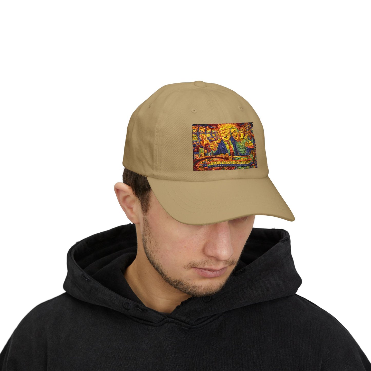 Dad Cap with Colorful Mountain Landscape Patch