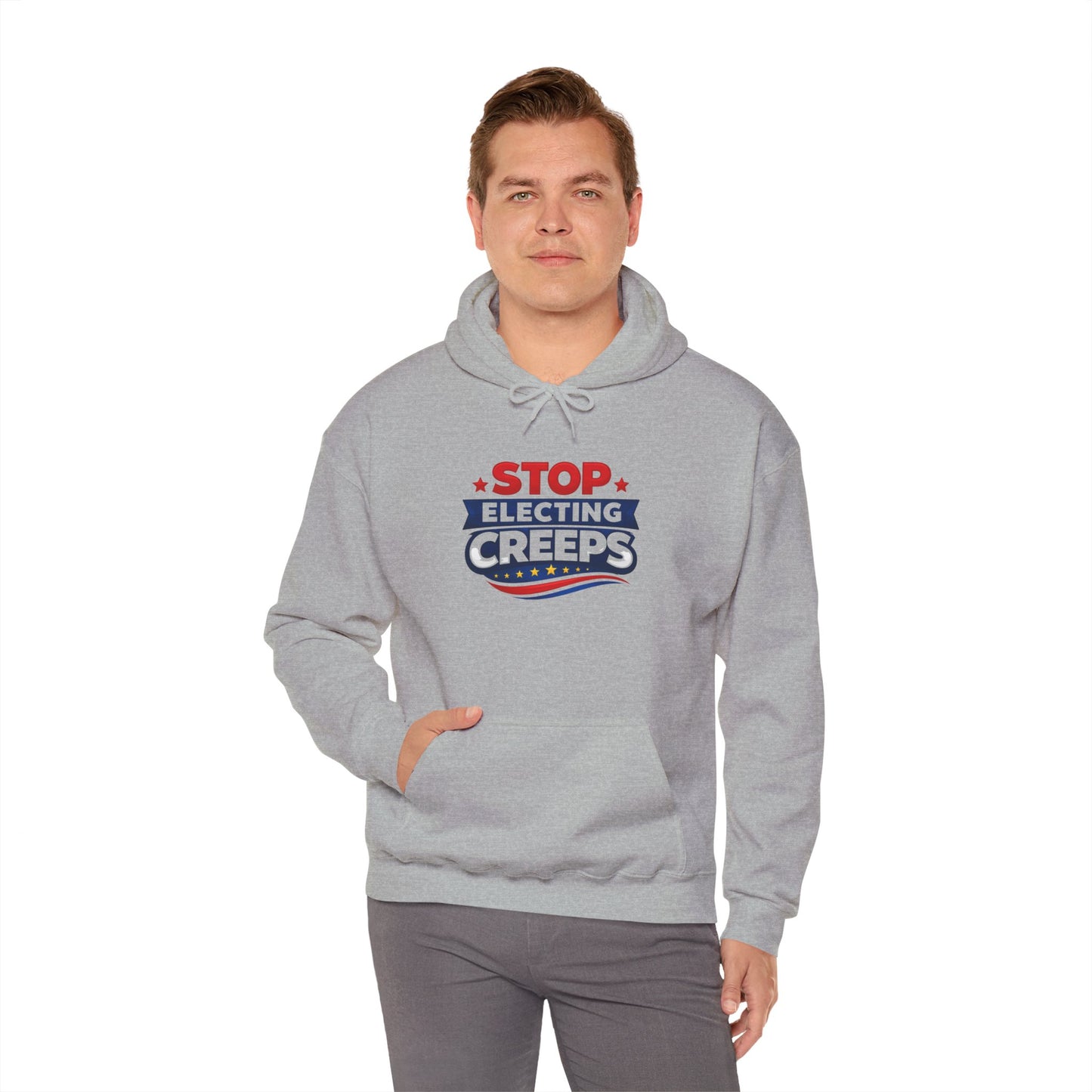 Political Hoodie - "Stop Electing Creeps" Protest Pullover
