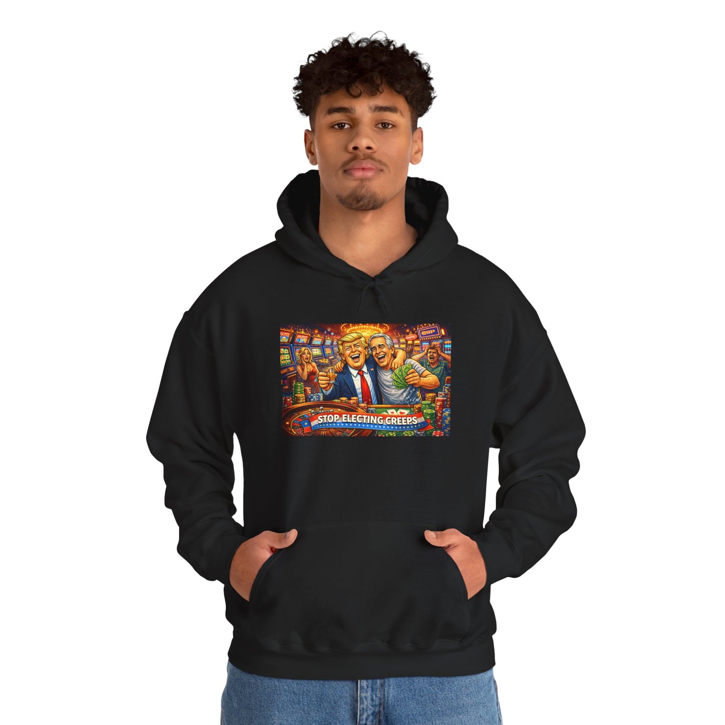 Political Parody Hoodie — 'Stop Blanching Beer' Colorful Satire Design