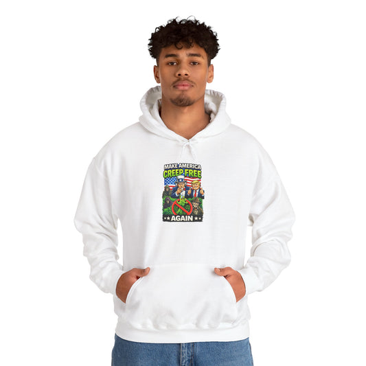 Hoodie — 'Creep-Free Again' Retro Horror Movie Poster Pullover