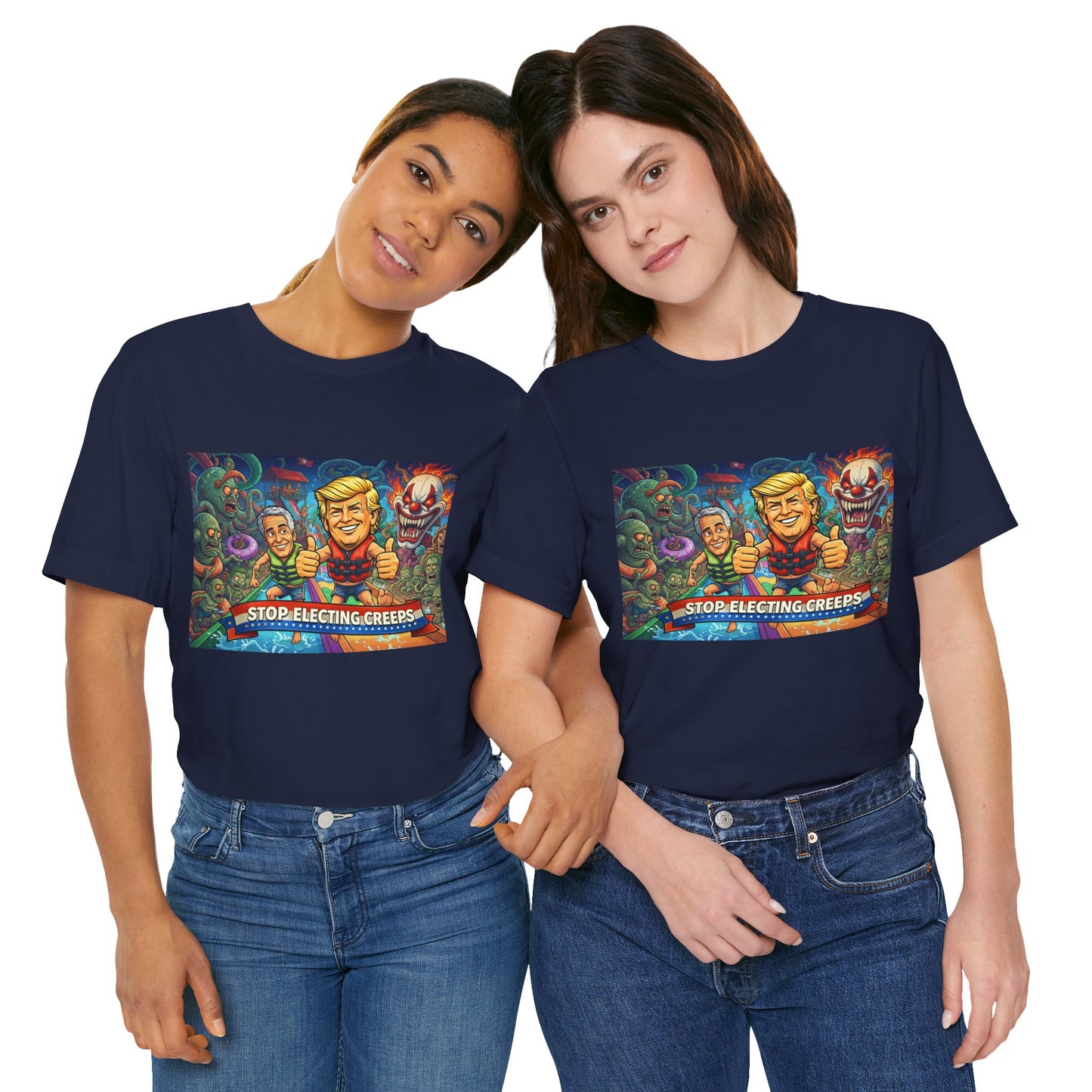 Political Graphic Tee — "Stop Electing Creeps" Bold Protest T‑Shirt