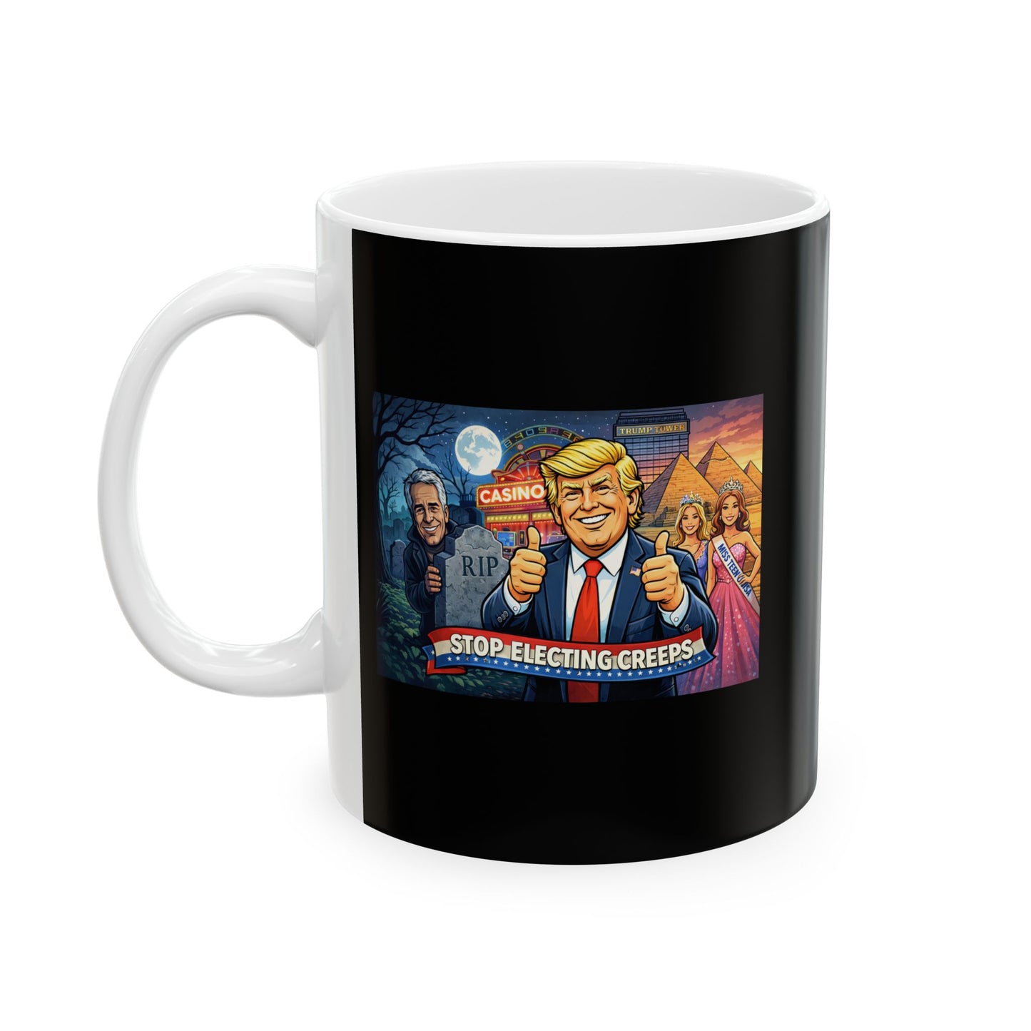 Celestial Goddess Ceramic Mug — Mystical Moon & Sun Art Coffee Cup (11oz/15oz)