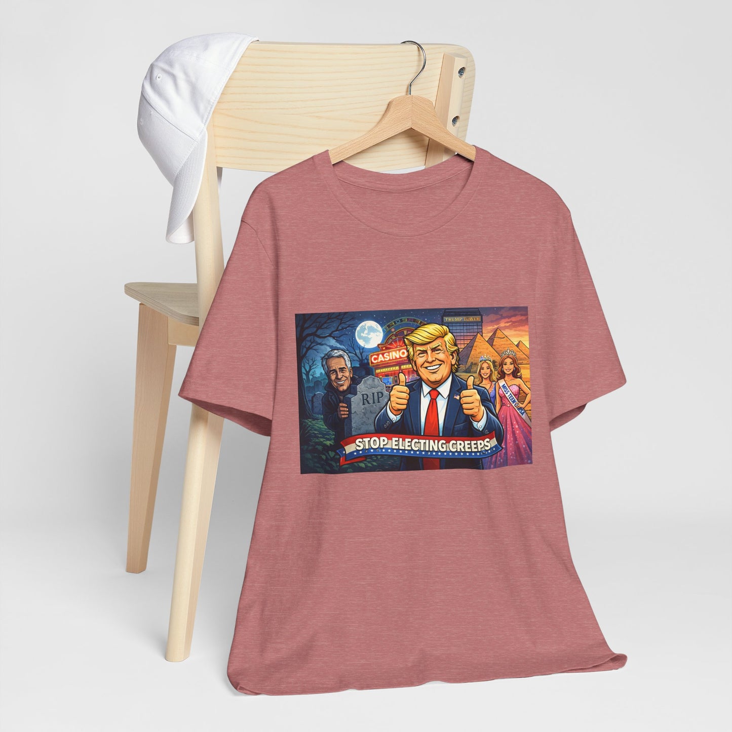 Stop Electing Creeps Tee — Satirical Political Graphic T‑Shirt