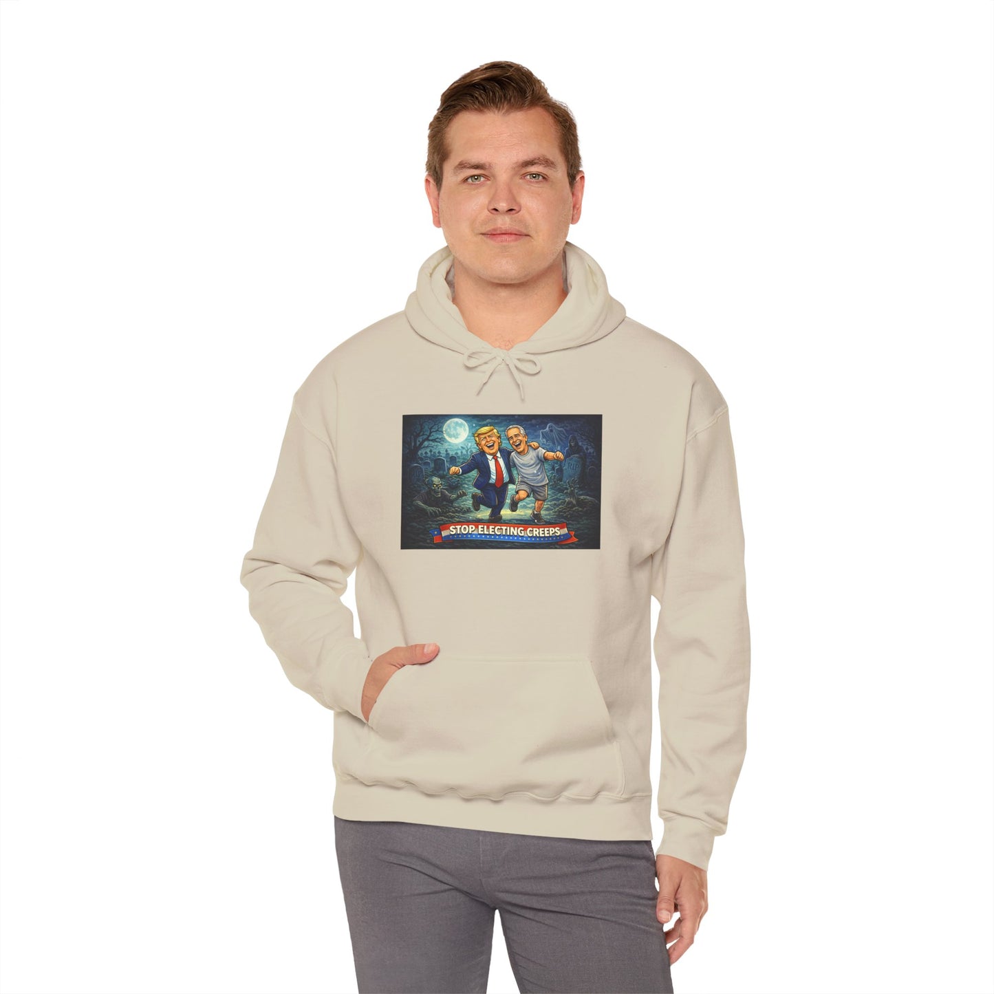 Political Comedy Hoodie — “Surrendering America” Satirical Graphic Sweatshirt