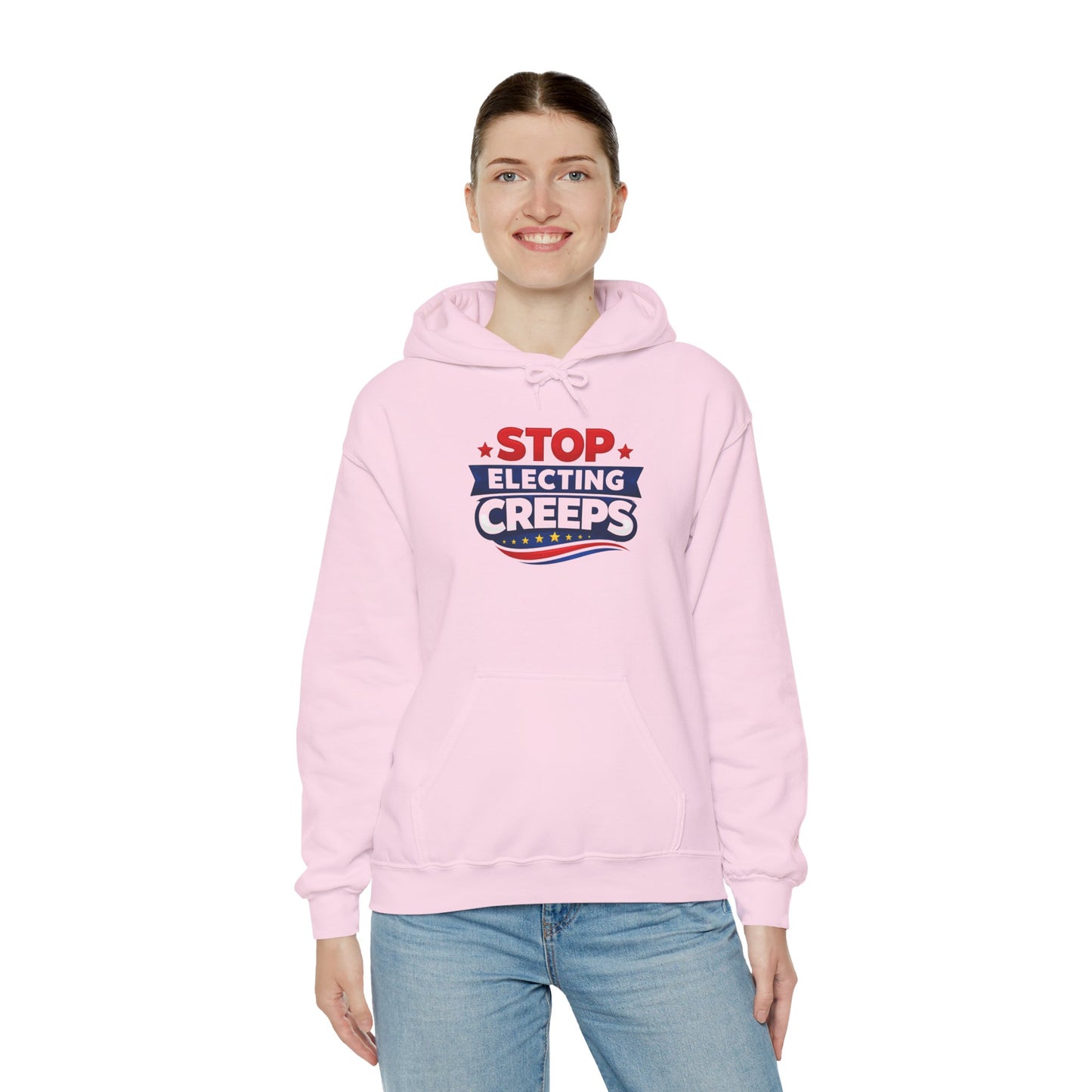 Political Hoodie - "Stop Electing Creeps" Protest Pullover
