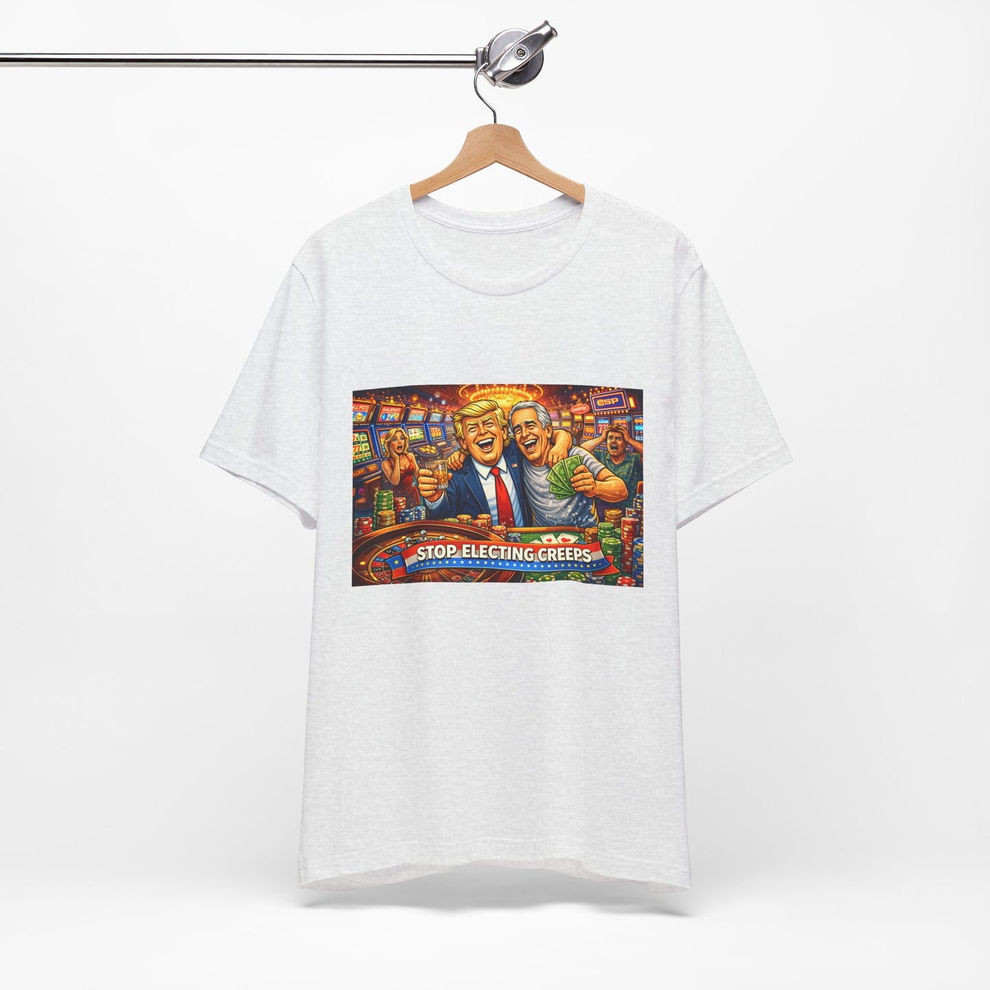 Stop Electing Creeps Graphic Tee — Political Satire T‑Shirt