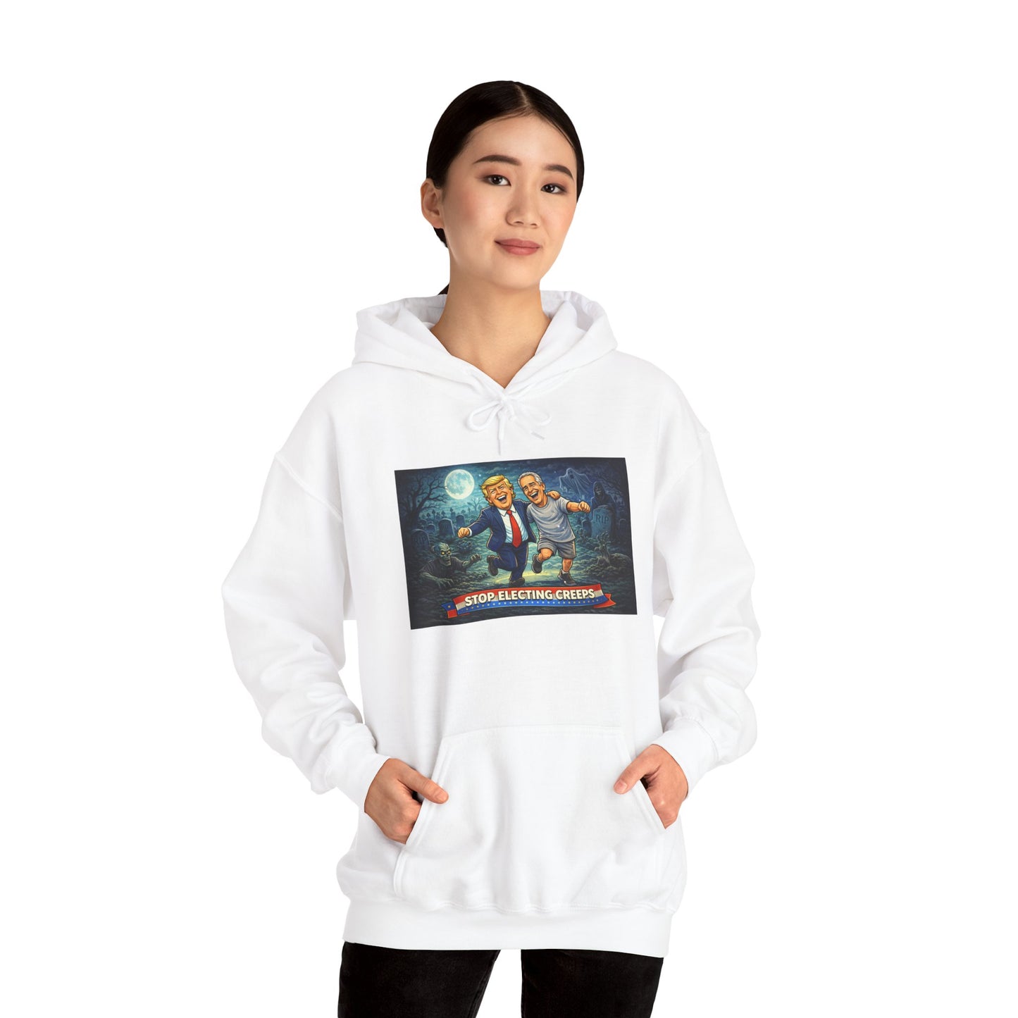 Political Comedy Hoodie — “Surrendering America” Satirical Graphic Sweatshirt