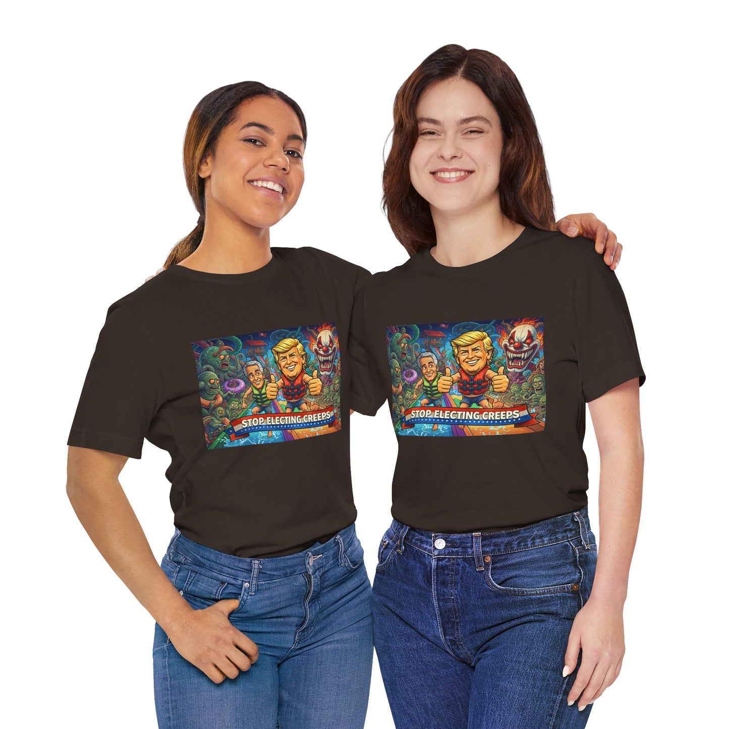 Political Graphic Tee — "Stop Electing Creeps" Bold Protest T‑Shirt