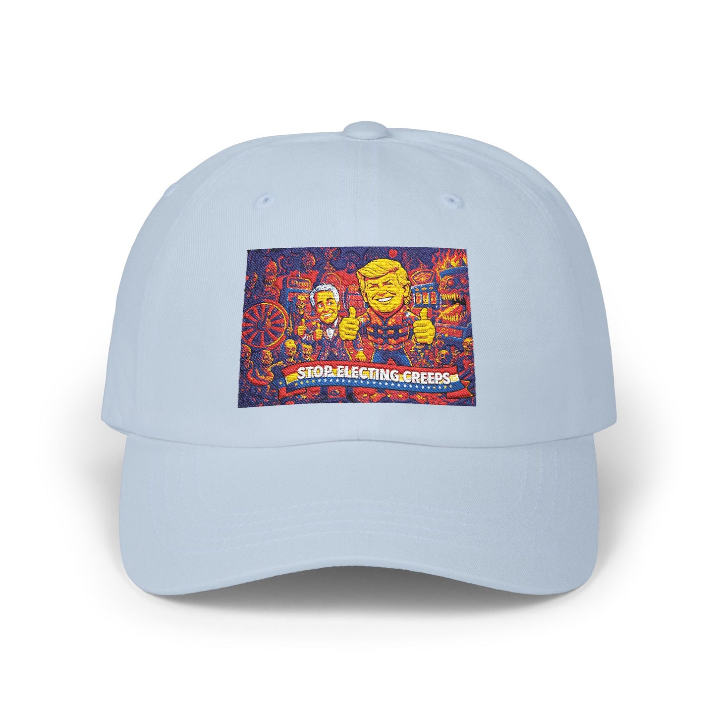 Dad Cap — Colorful Mosaic Cartoon Patch "Doing A Racing Green"