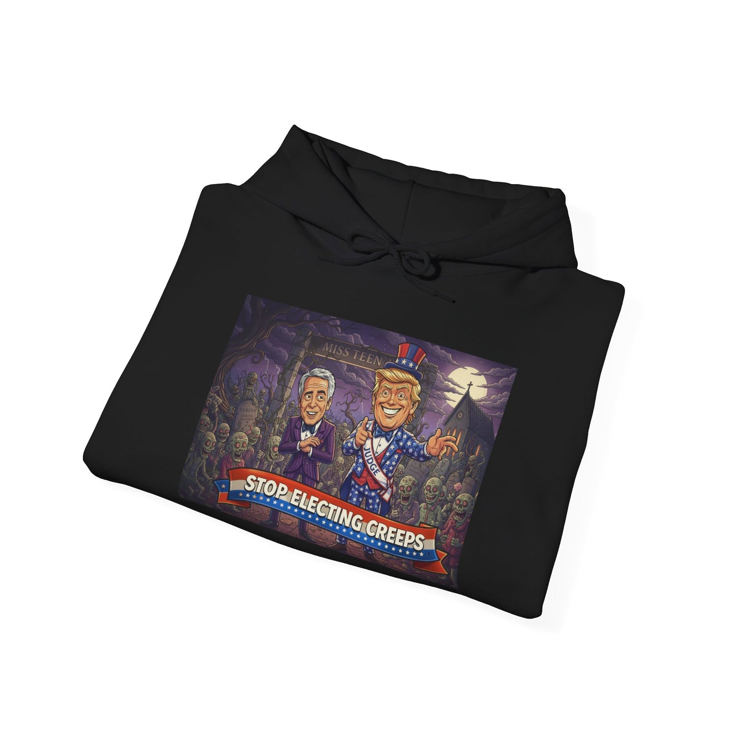 Patriotic Campfire Hoodie — 'Land of the Free' Vintage Americana Design
