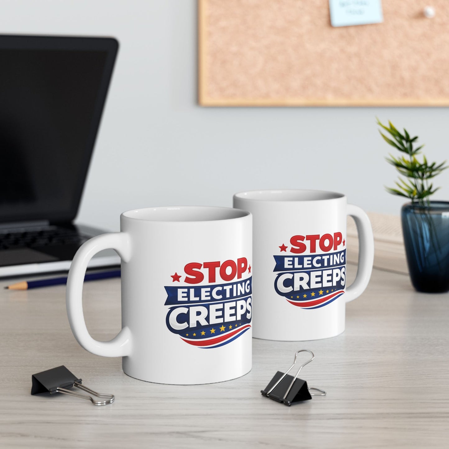 Mug - Stop Electing CREEPS Political Protest Coffee Mug (11oz/15oz)