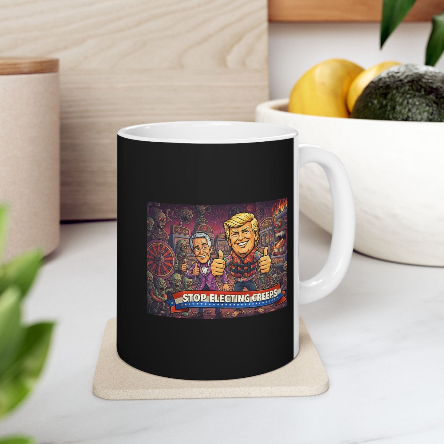 Fortune Carnival Ceramic Mug — Vintage Carnival Posters Coffee Cup (11oz/15oz)