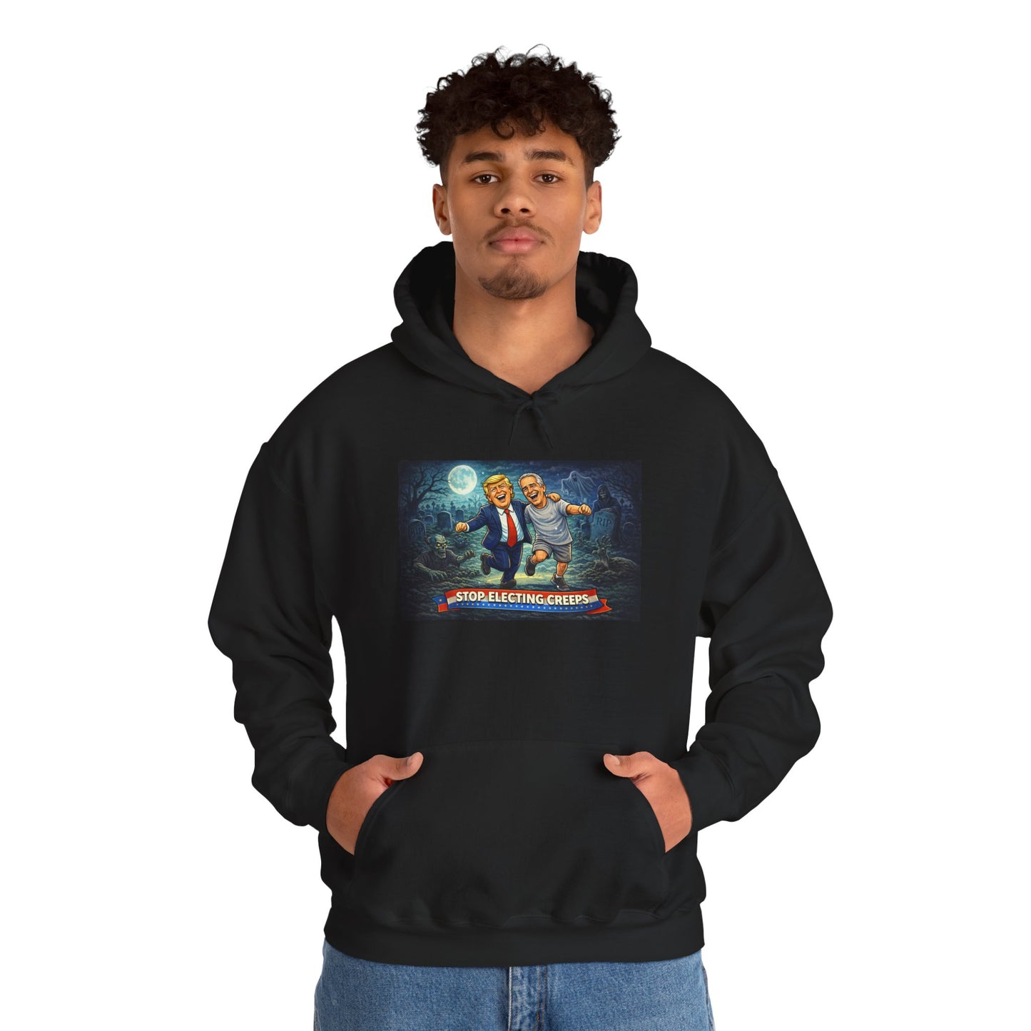 Political Comedy Hoodie — “Surrendering America” Satirical Graphic Sweatshirt