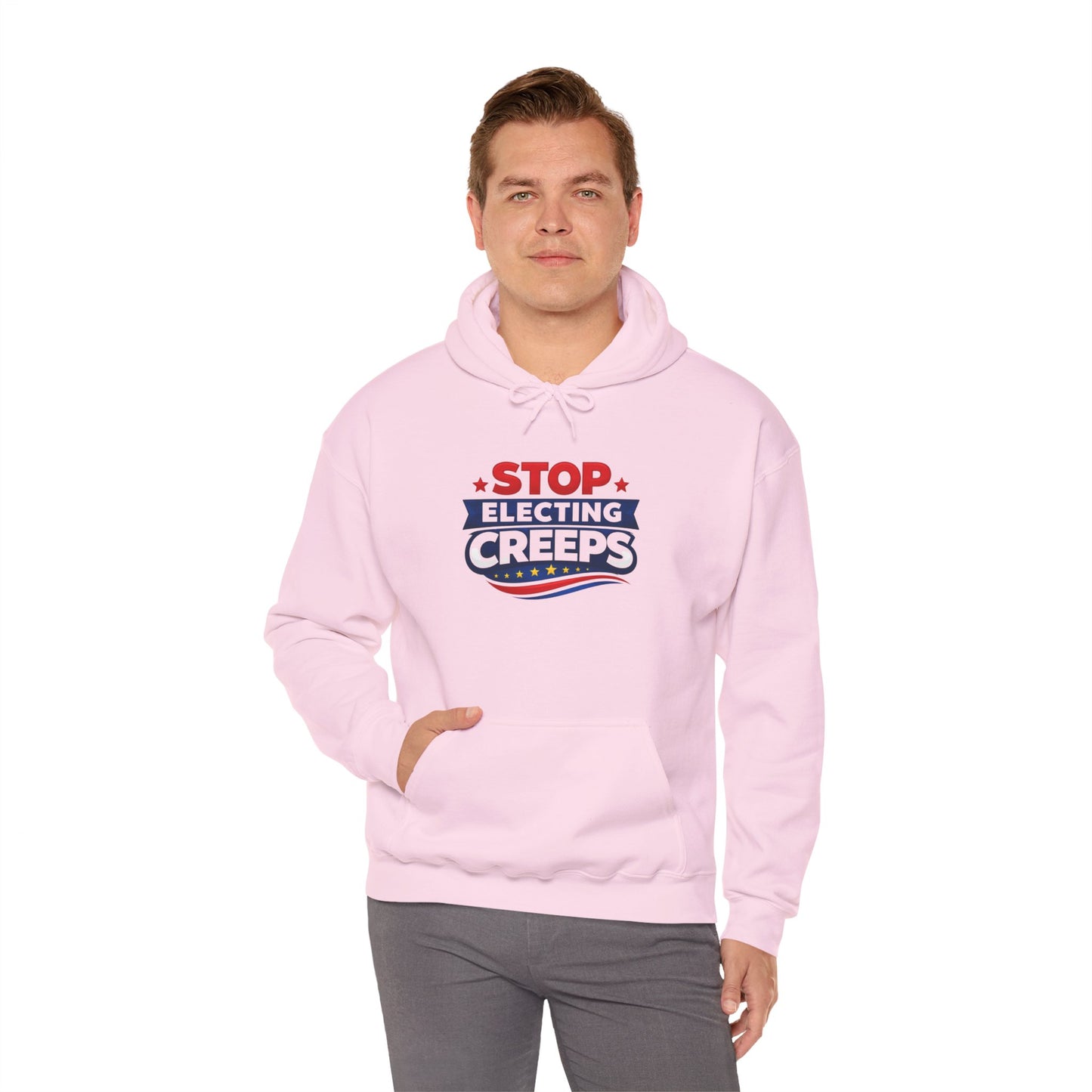 Political Hoodie - "Stop Electing Creeps" Protest Pullover