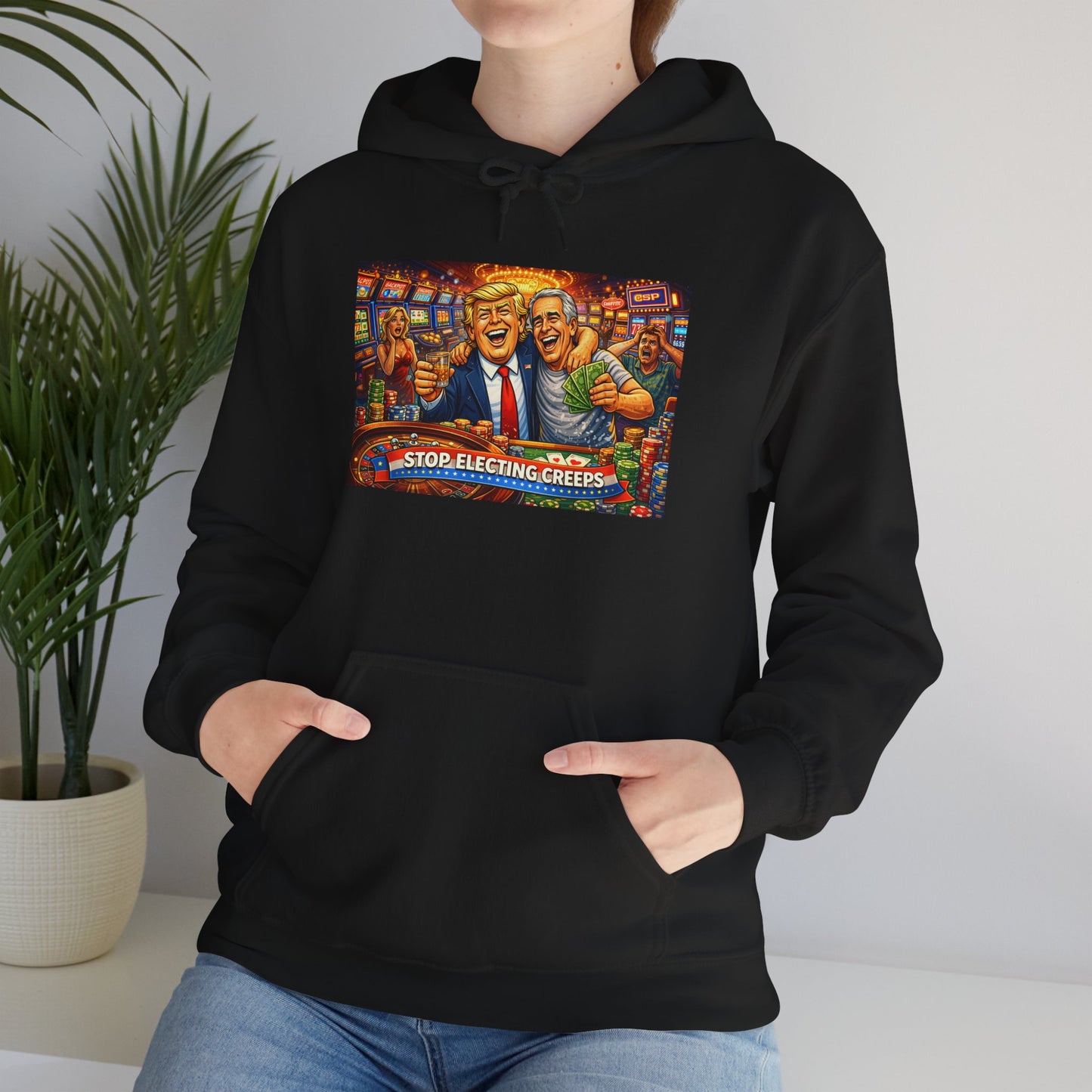 Political Parody Hoodie — 'Stop Blanching Beer' Colorful Satire Design