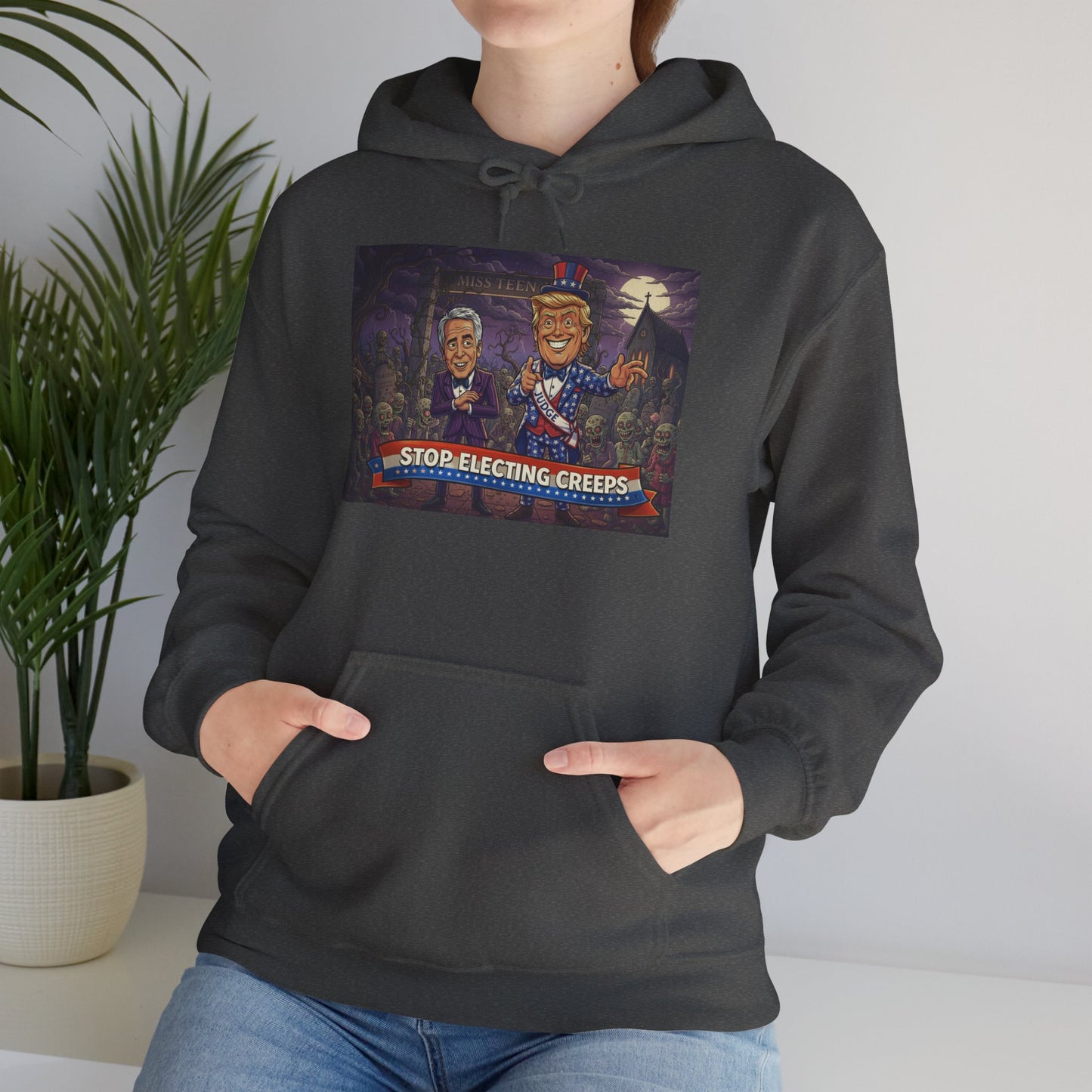Patriotic Campfire Hoodie — 'Land of the Free' Vintage Americana Design