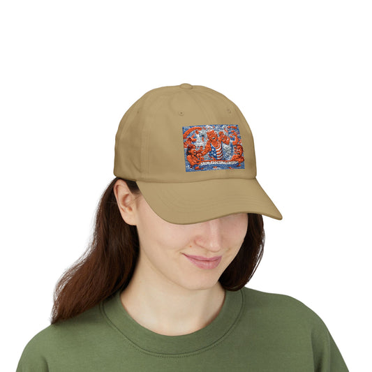 Dad Cap — Vintage Orange Lobsters Patch Hat