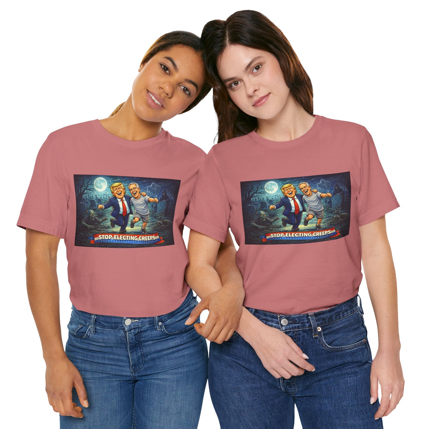 T‑Shirt — "Stop Electing Creeps" Political Satire Tee