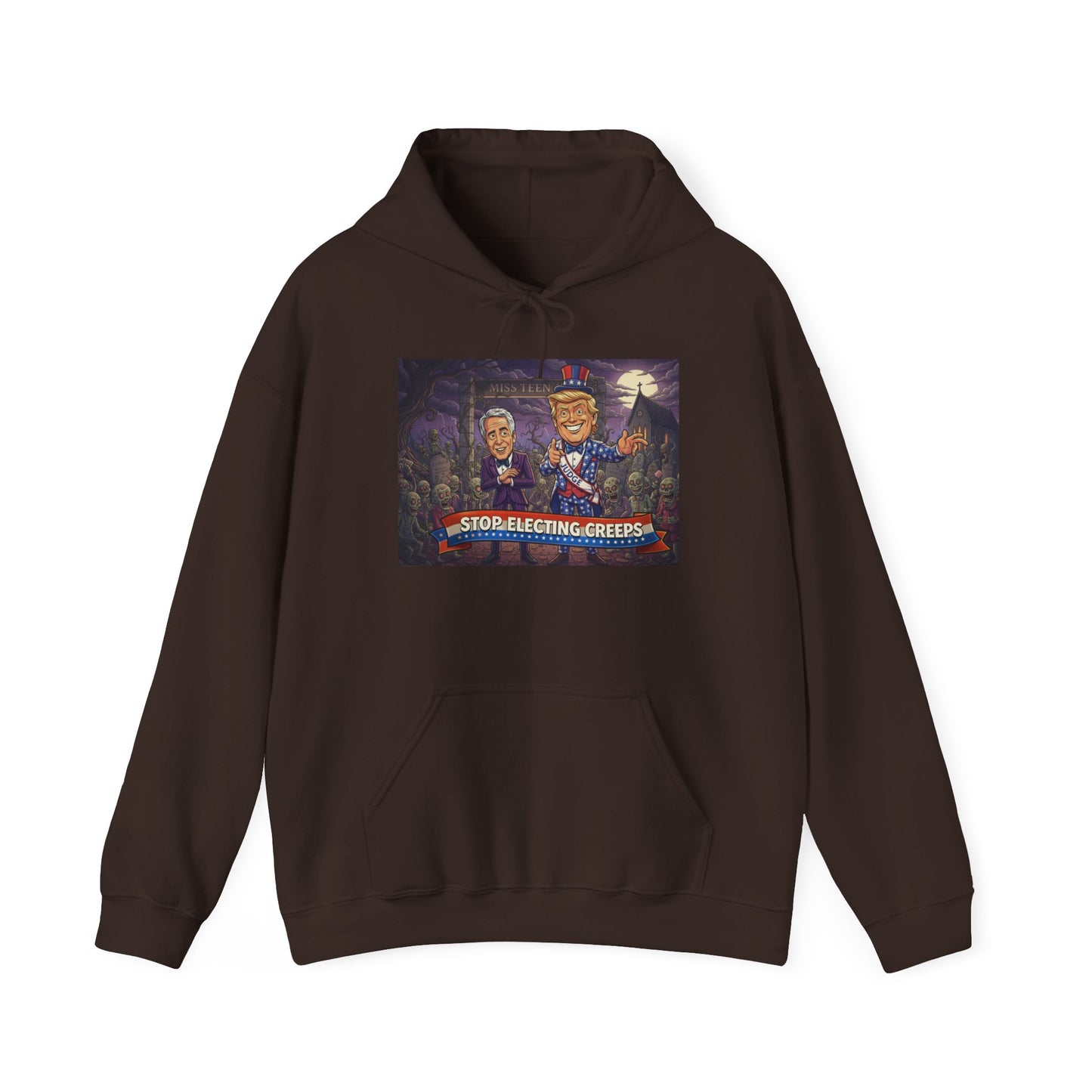 Patriotic Campfire Hoodie — 'Land of the Free' Vintage Americana Design