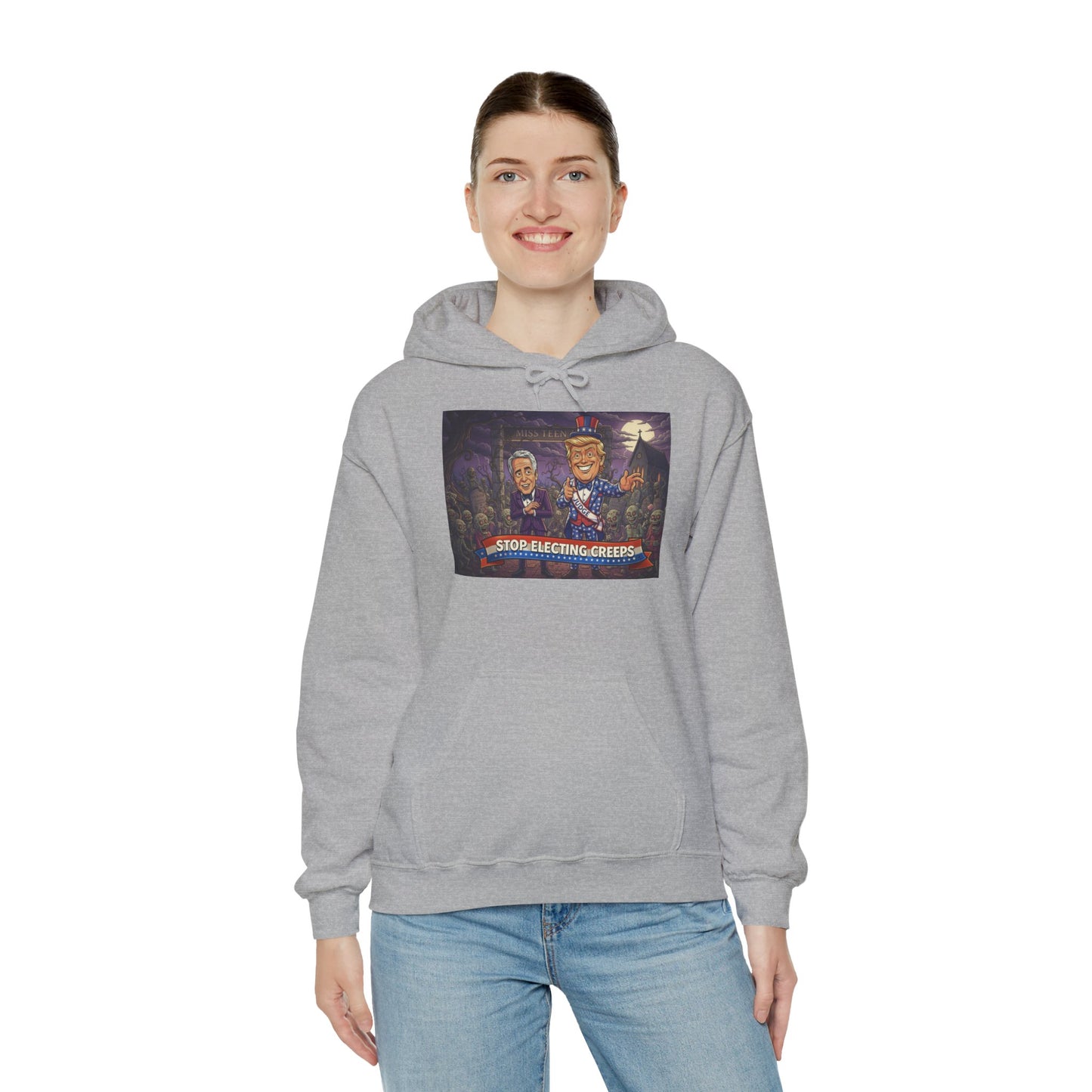 Patriotic Campfire Hoodie — 'Land of the Free' Vintage Americana Design