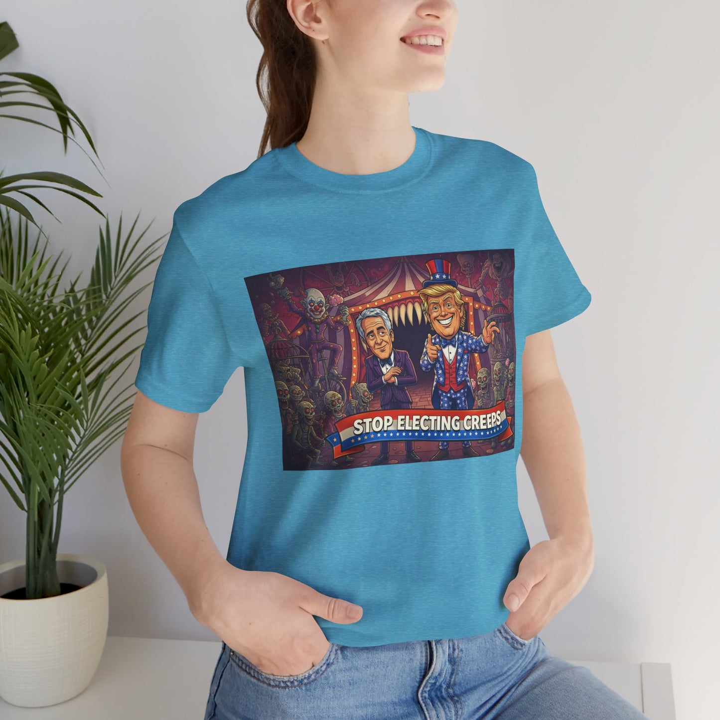 Stop Electing Creeps T‑Shirt — Political Satire Tee