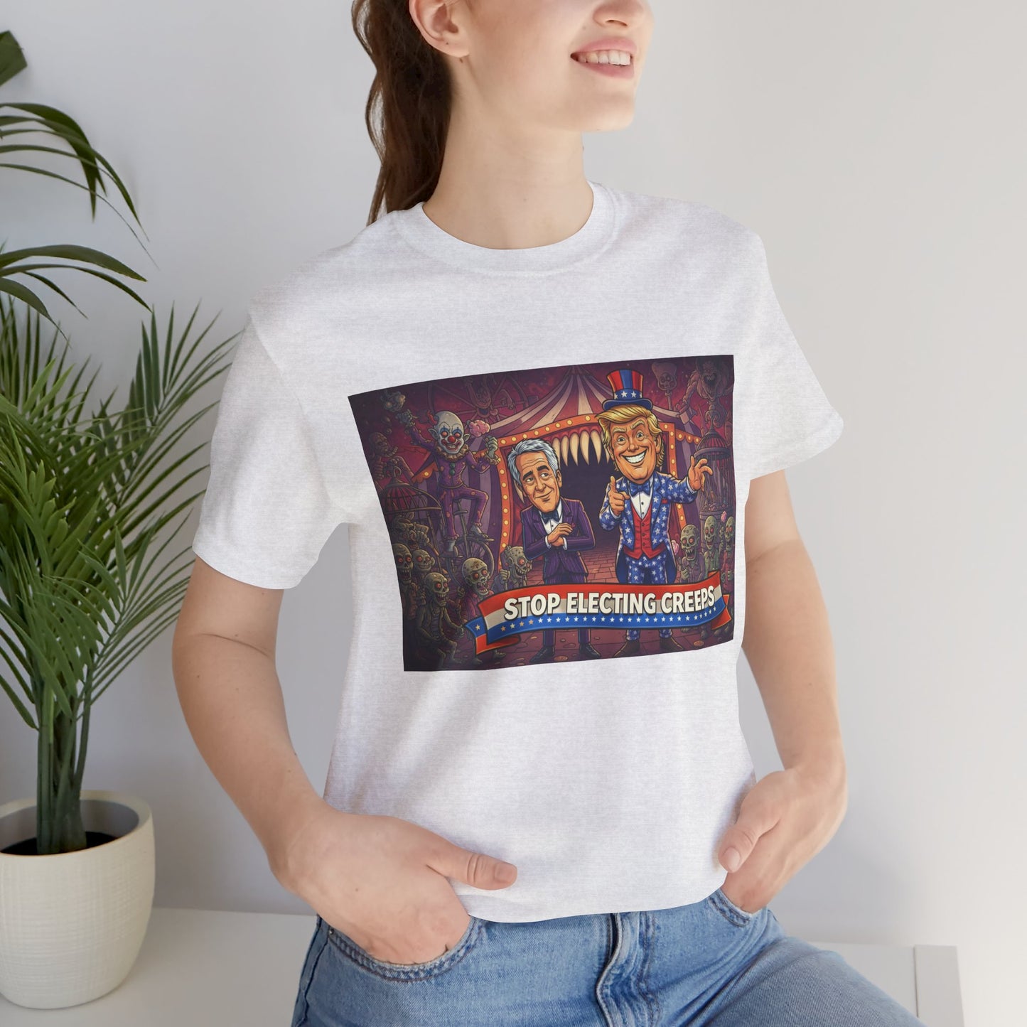 Stop Electing Creeps T‑Shirt — Political Satire Tee