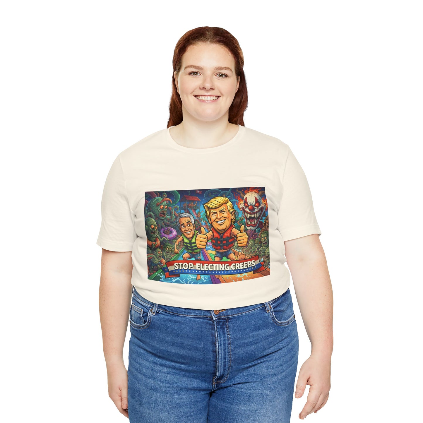 Political Graphic Tee — "Stop Electing Creeps" Bold Protest T‑Shirt