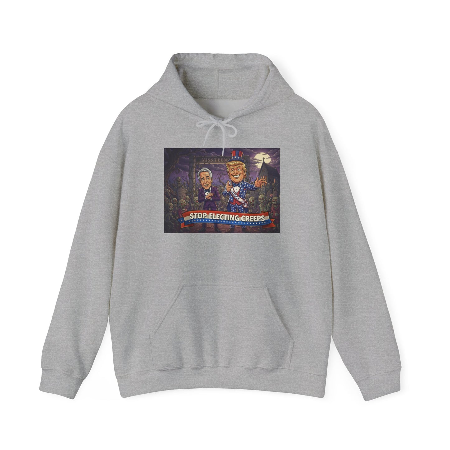 Patriotic Campfire Hoodie — 'Land of the Free' Vintage Americana Design