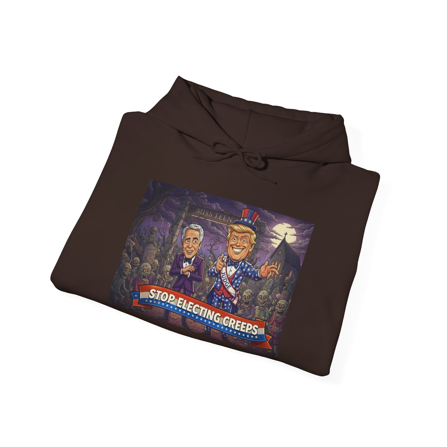 Patriotic Campfire Hoodie — 'Land of the Free' Vintage Americana Design