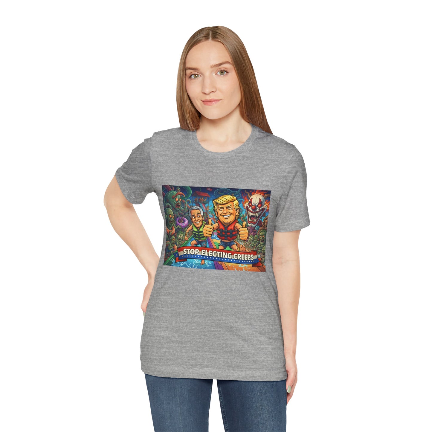Political Graphic Tee — "Stop Electing Creeps" Bold Protest T‑Shirt